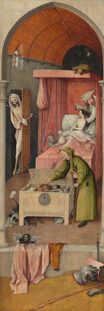 Death and the Miser, c. 1485/1490. Creator: Hieronymus Bosch.