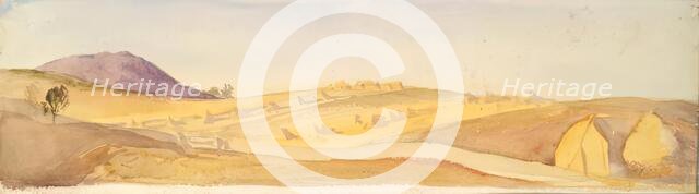 A Field with Hay Stooks, c1840s. Creator: John Phillip.