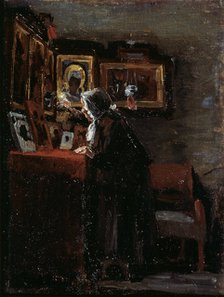 Before a religious feast'.  Creator: Afanasyev, Aleksei Fyodorovich (1850-1920).