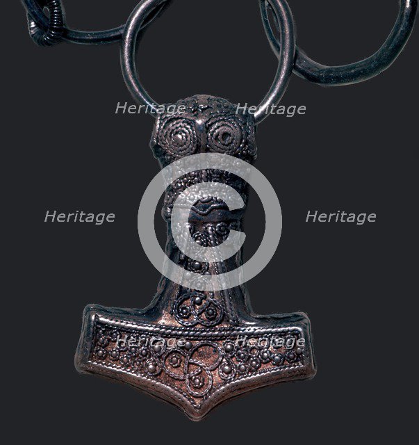 Viking 'Thor's Hammer' pendant, 10th century Artist: Unknown