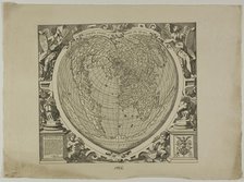 Map of the World, 1566, reprinted 1889. Creator: Unknown.