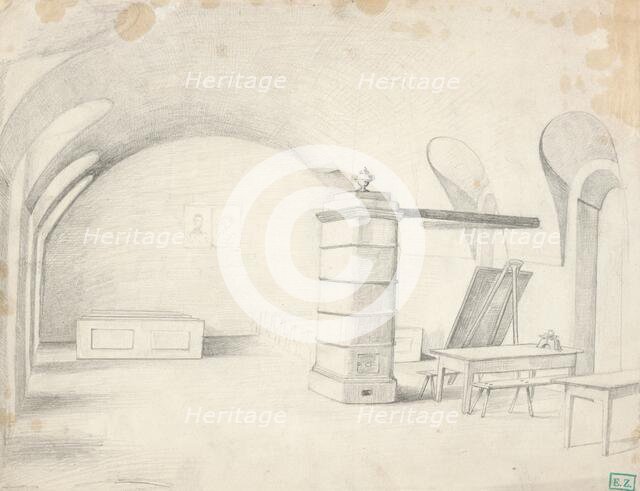 Interior of the studio, around 1850. Creator: Vojtech Klimkovic.