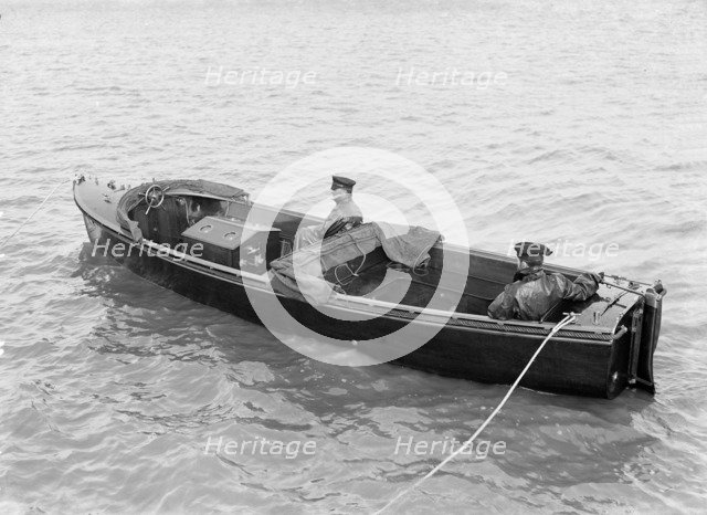 Venetia's Wolseley motor launch, 1914. Creator: Kirk & Sons of Cowes.