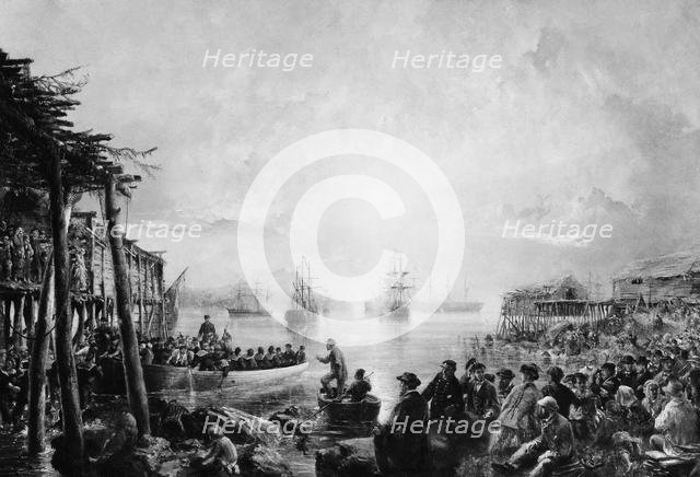 Landing at Newfoundland, ca. 1866. Creator: Robert Charles Dudley.