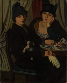 Women at the Café, 1924. Creator: Marussig, Pietro (1879-1937).
