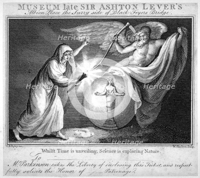 Ticket for the Leverian Museum, Albion Place, Southwark, London, c1805. Artist: William Skelton