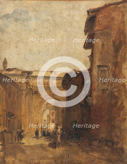 Une rue à Florence, between 1846 and 1847. Creator: Felix Francois Georges Philibert Ziem.