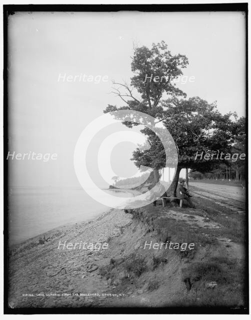 Lake Ontario from the boulevard, Oswego, N.Y., between 1890 and 1901. Creator: Unknown.