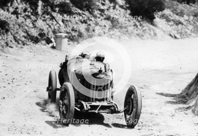 Pietro Bordino in a Fiat 803, in the Targa Florio race, Sicily, 1924. Artist: Unknown