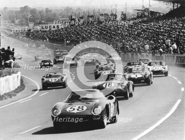 Start of the Le Mans 24 Hours, France, 1964. Artist: Unknown