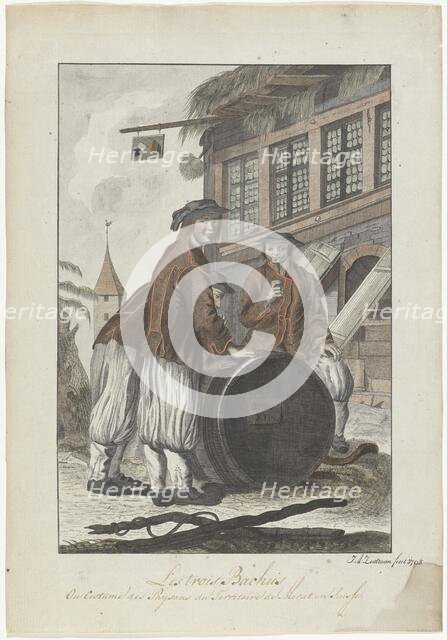 'Les Trois Bachus', 1795. Creator: J.A. Zoutman.