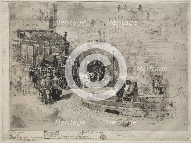 Place Pigalle en 1878, 1878. Creator: Félix Hilaire Buhot (French, 1847-1898).