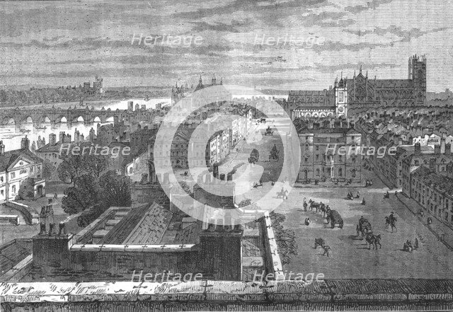 Westminster from the roof of Whitehall, 1807 (1897).