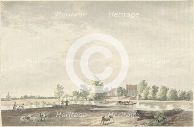 Ferry house on the Lek near Schoonhoven, 1761-1828. Creator: Joseph Schmetterling.