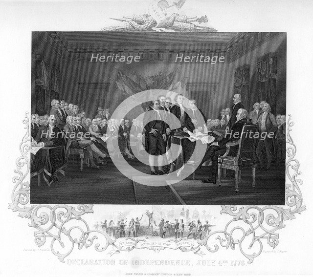 'Declaration of Independence', 1776 (c1817-c1819).Artist: J Rogers