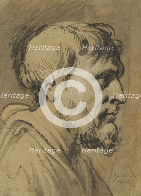 Male head, profile, unknown date. Creator: Anon.