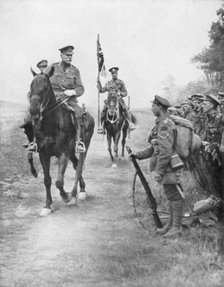 Field Marshal Douglas Haig reviewing Canadian troops, Drocourt-Queant, 31 August 1918, (1926). Artist: Unknown