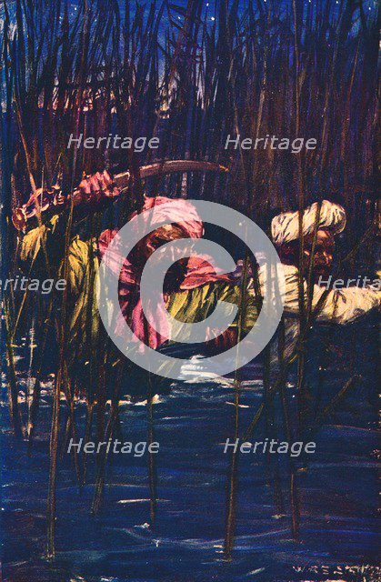 'Kavanagh and Kunuji in the Swamp', 1857 (c1912). Artist: Unknown.