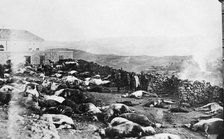Defence of the Citadel of Rachaya, Druze rebellion, Jabal el Druze, Syria, 1925. Artist: Unknown