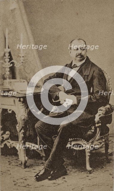 Portrait of Count Anatole Nikolaievich Demidov, 1st Prince of San Donato (1812-1870), c. 1870. Creator: Photo studio Furne fils & H. Tournier.