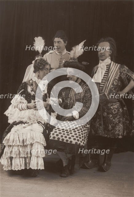 Actors in the pantomime "Sindbad" at Drury Lane, 1907. Creator: Unknown.