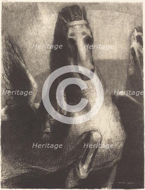 L'Aile (The Wing), 1893. Creator: Odilon Redon.