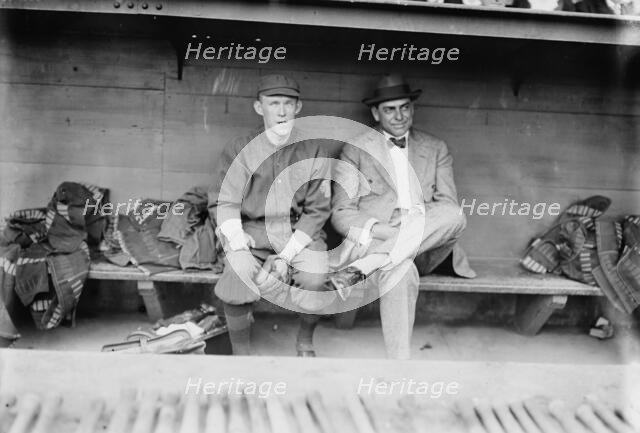 Johnny Evers & George Stallings, Boston NL (baseball), 1914. Creator: Bain News Service.