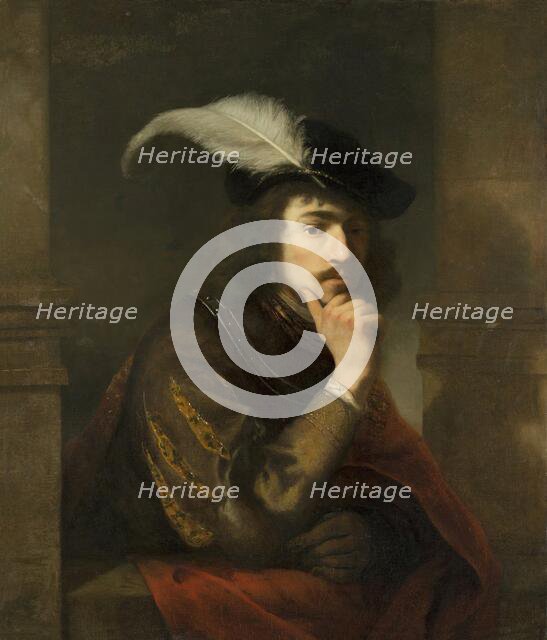 Young Man in a Feathered Cap, 1647. Creator: Ferdinand Bol.