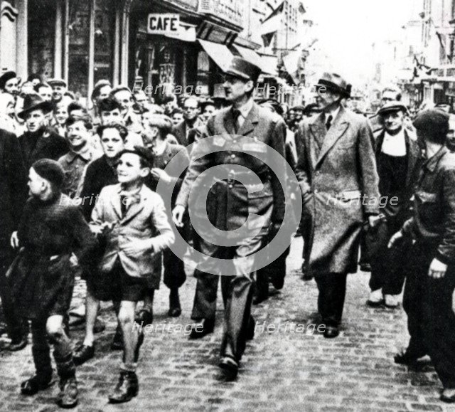 World War 2: Liberation of France, 1944.  Artist: Anon