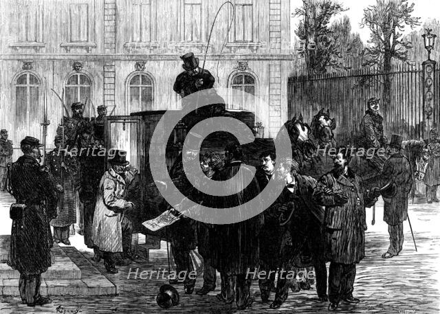 Students interceding with M. Thiers for the life of Rossel, 1871. Creator: William James Palmer.