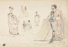 Sketches of Figures, 1869. Creator: Alphonse Marie Adolphe de Neuville (French, 1835-1885).