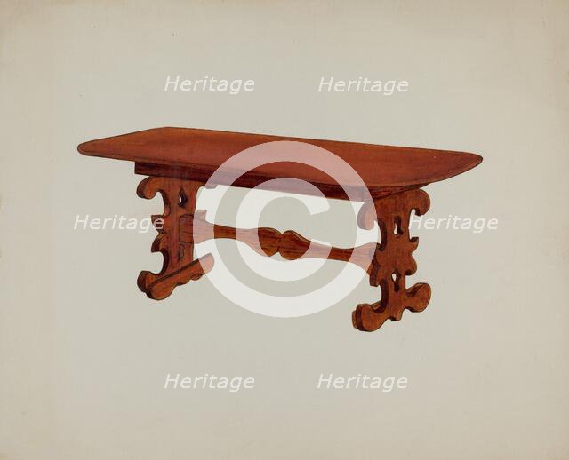 Doll Furniture - Table, c. 1937. Creator: Ellen Duncan.