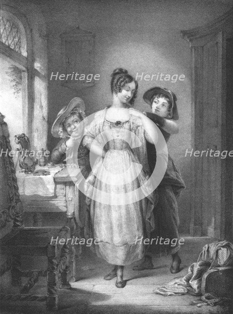 'Preparing for May Day', 1830. Artist: Thomas Fairland.