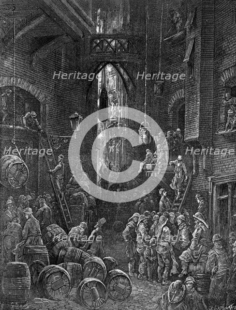 'A Riverside Street', 1872. Artist: Laplante