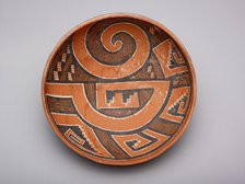 Polychrome Bowl with Abstract Geometric Motifs, 1000/1400. Creator: Unknown.