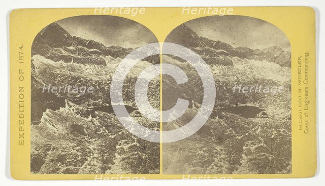 Alpine lakes, and mountain scenery, in the Cerro Blanco Mountains, Colorado, 13.000 fee..., 1874. Creator: Tim O'Sullivan.