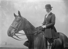 Horse Shows - Miss Harriet T. Wadsworth, 1911. Creator: Harris & Ewing.