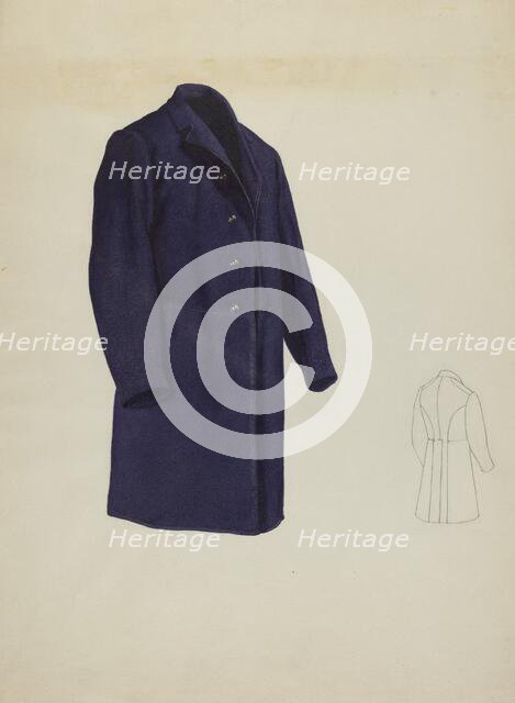 Shaker Man's Coat, c. 1936. Creator: Ingrid Selmer-Larsen.