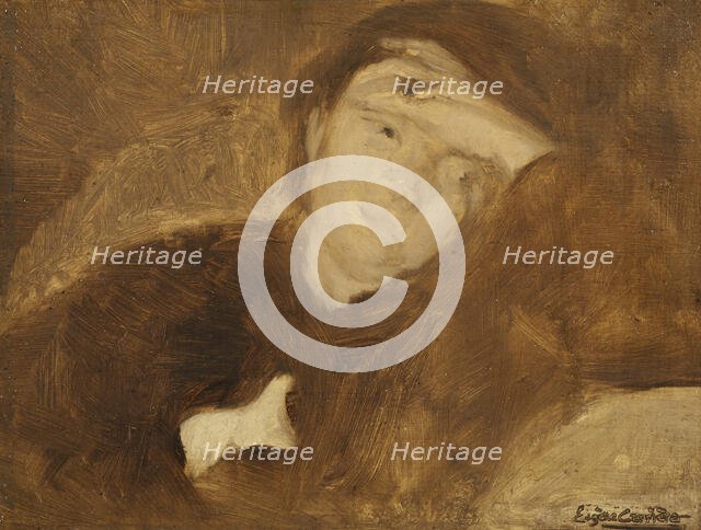 Portrait of a Lady. Study, late 19th-early 20th century. Creator: Eugene Carriere.