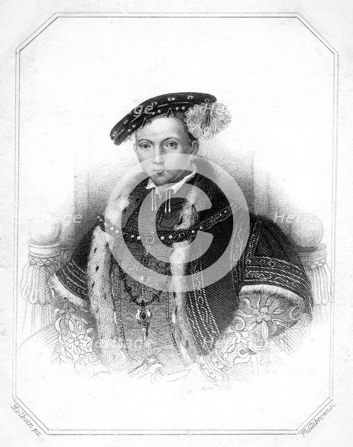 Edward VI, King of England, (19th century).Artist: Thomas Phillibrown