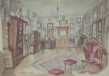 Drawing of an Interior: Atelier, 1857. Creator: Anon.