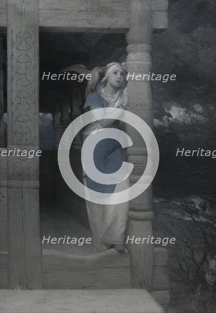 Ingeborg's lament (from Frithiof's saga), 1880s. Creator: Johan August Malmström.