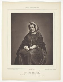 Mme. de Ségur, c. 1874. Creator: Caret Caret.