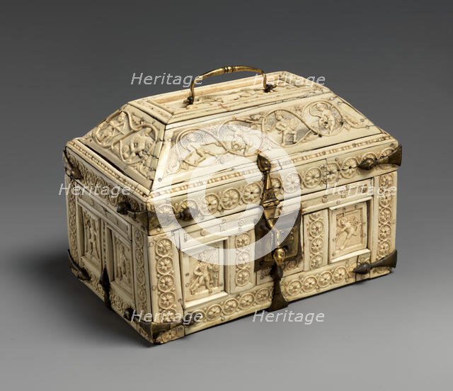 Casket with Warriors and Dancers, Byzantine, 11th century. Creator: Unknown.