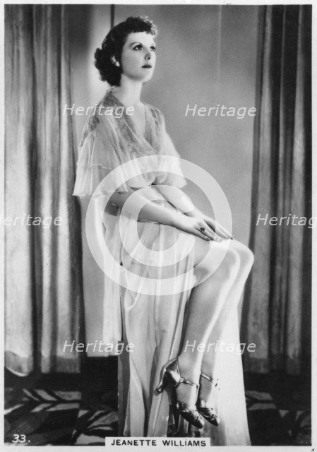 Jeanette Williams, c1938. Artist: Unknown