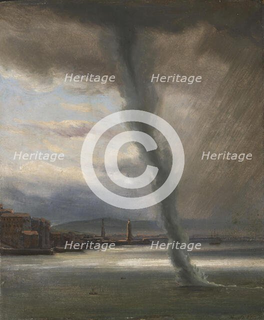 A Waterspout on the Bay of Naples, 1833. Creator: Thomas Fearnley.