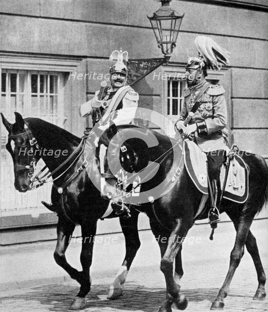 King George V of Great Britain and Kaiser Wilhelm II of Germany, 1913 (1951). Artist: Unknown