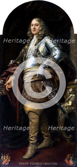 Portrait of Prince Philipp Christoph Friedrich of Hohenzollern-Hechingen (1616-1671), 1883. Creator: Klimt, Gustav (1862-1918).