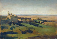 View of Marino in the Alban Mountains in the Early Morning, 1826-1827. Creator: Jean-Baptiste-Camille Corot
