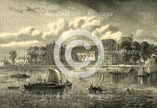 'Lambeth Palace from the River, 1709', (c1878). Creator: Unknown.